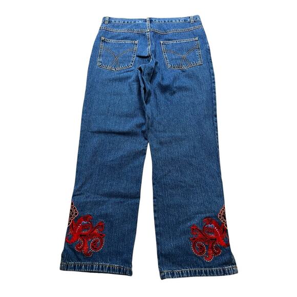 Carol Anderson Collection Embroidered Jeans Women Size 4 casual boho western VTG - Picture 2 of 14